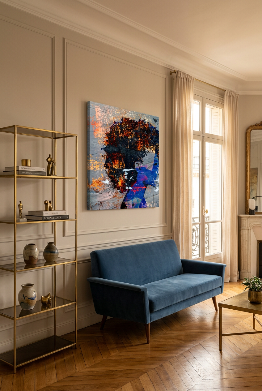 Blue Magic Mixed Media Wrapped Canvas