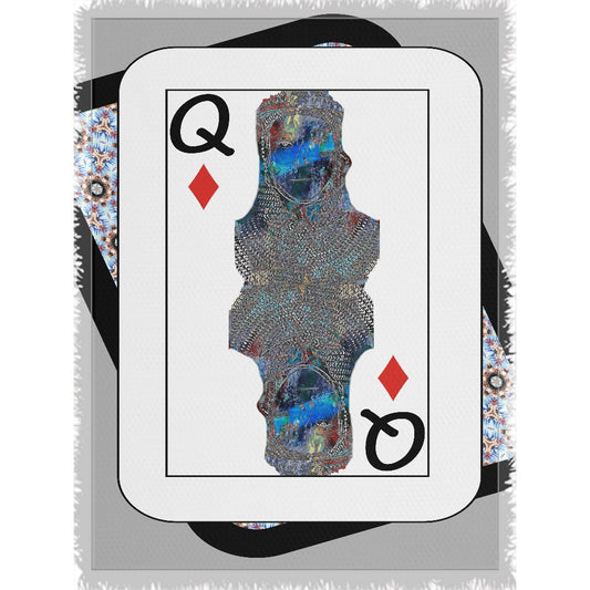 Play Your Hand...Queen Diamond No. 2 Woven Blanket
