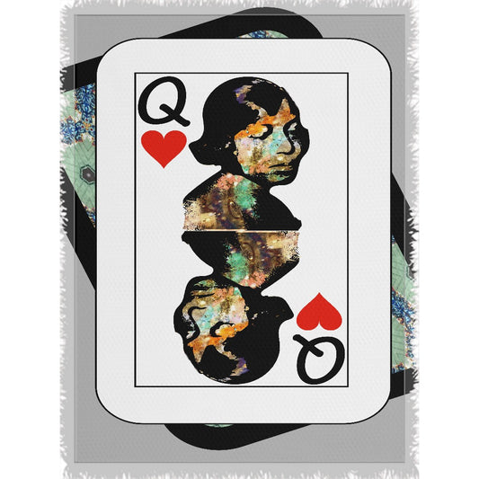 Play Your Hand...Queen Heart No. 1 Woven Blanket