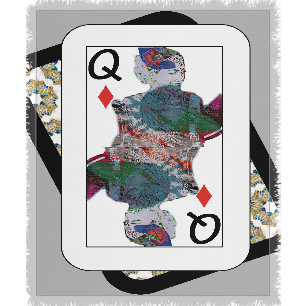 Play Your Hand...Queen Diamond No. 3 Woven Blanket