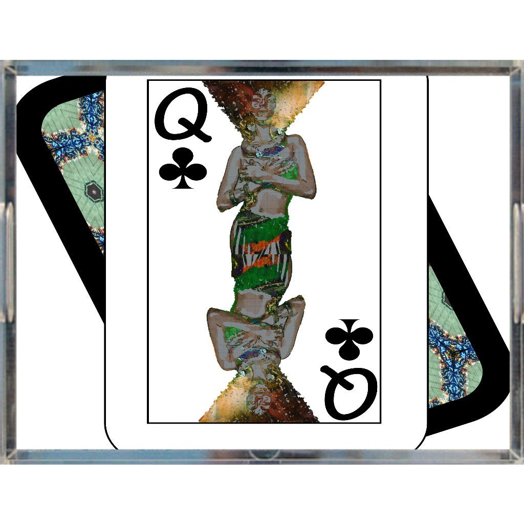 Play Your Hand...Queen Club No. 1 Acrylic Tray