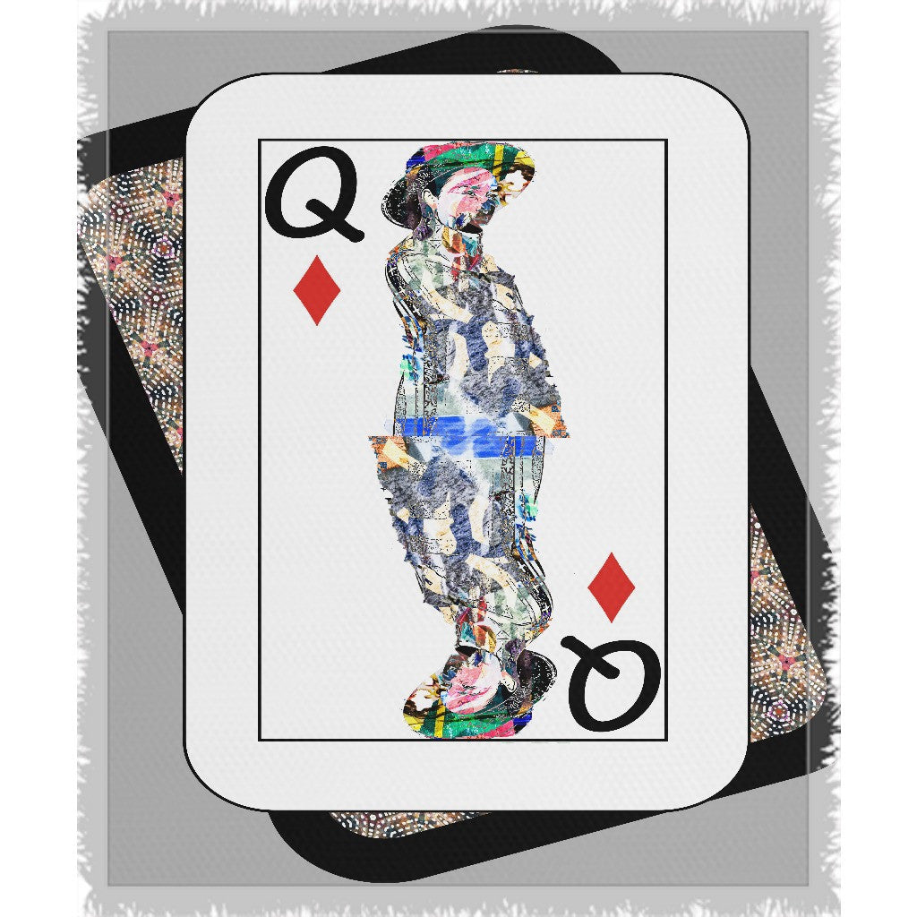 Play Your Hand...Queen Diamond No. 4 Woven Blanket