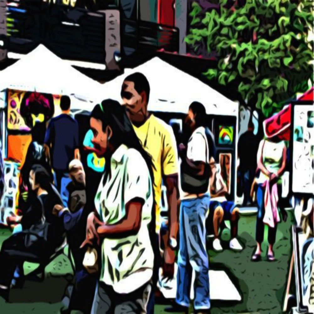 Street Scene No. 2 Canvas Poster