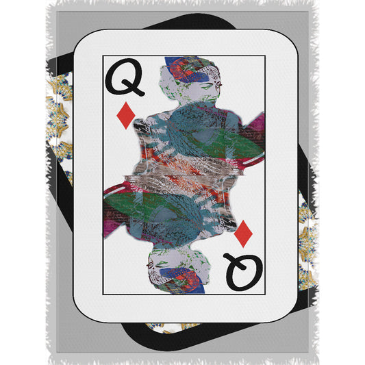 Play Your Hand...Queen Diamond No. 3 Woven Blanket