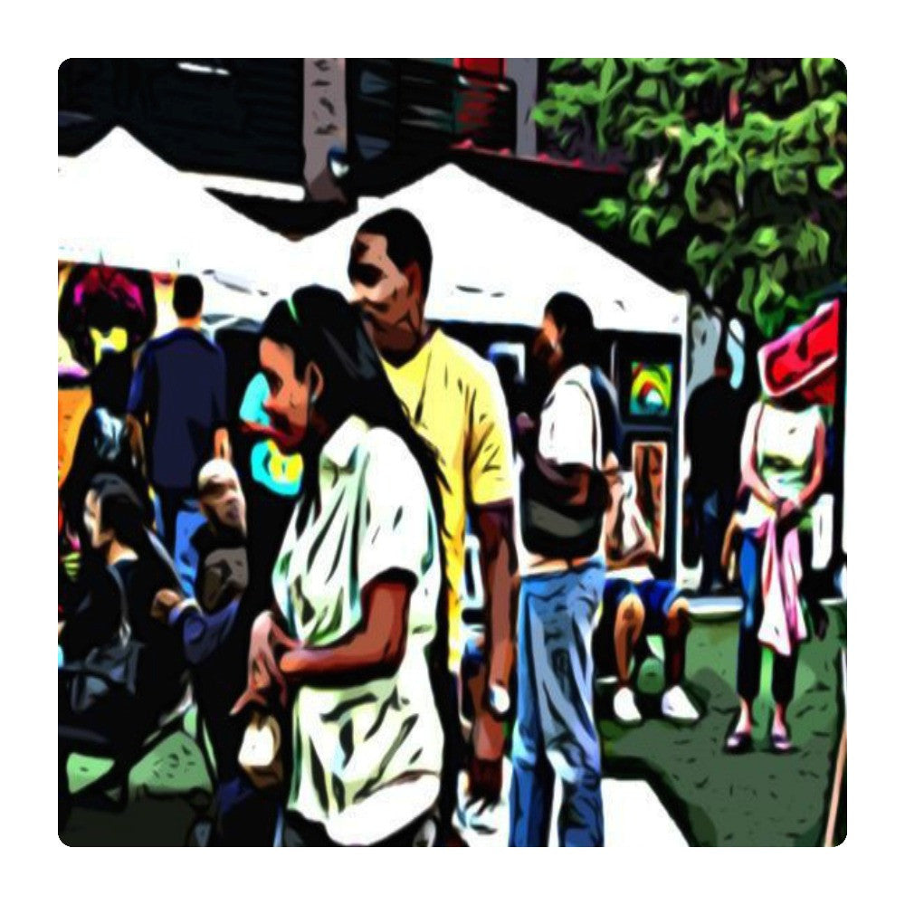 Street Scene No. 2 Pouf