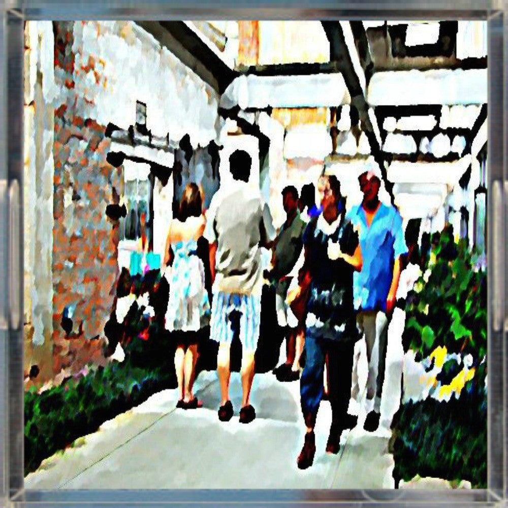Street Scene No. 3 Acrylic Tray