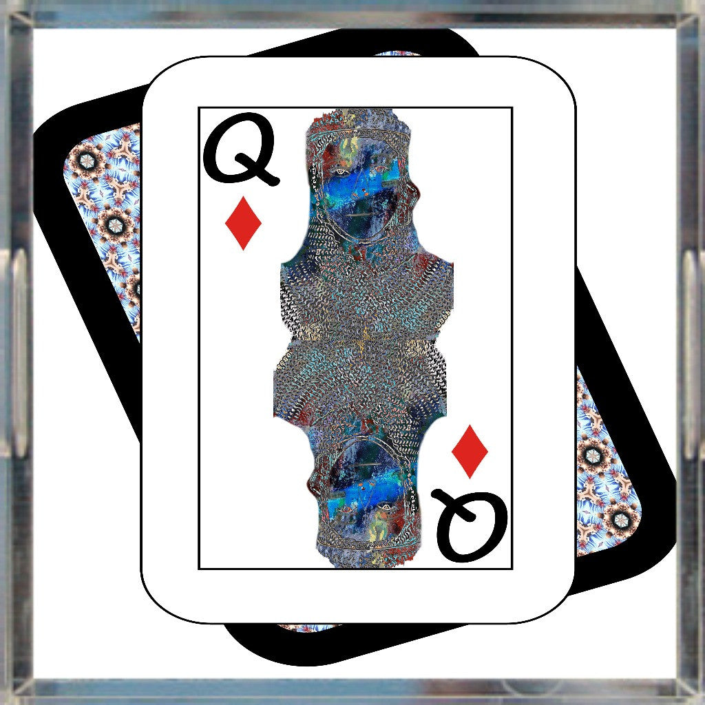 Play Your Hand...Queen Diamond No. 2 Acrylic Tray