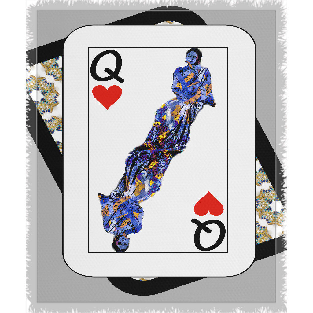 Play Your Hand...Queen Heart No. 3 Woven Blanket