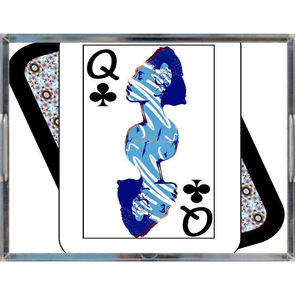 Play Your Hand...Queen Club No. 2 Acrylic Tray