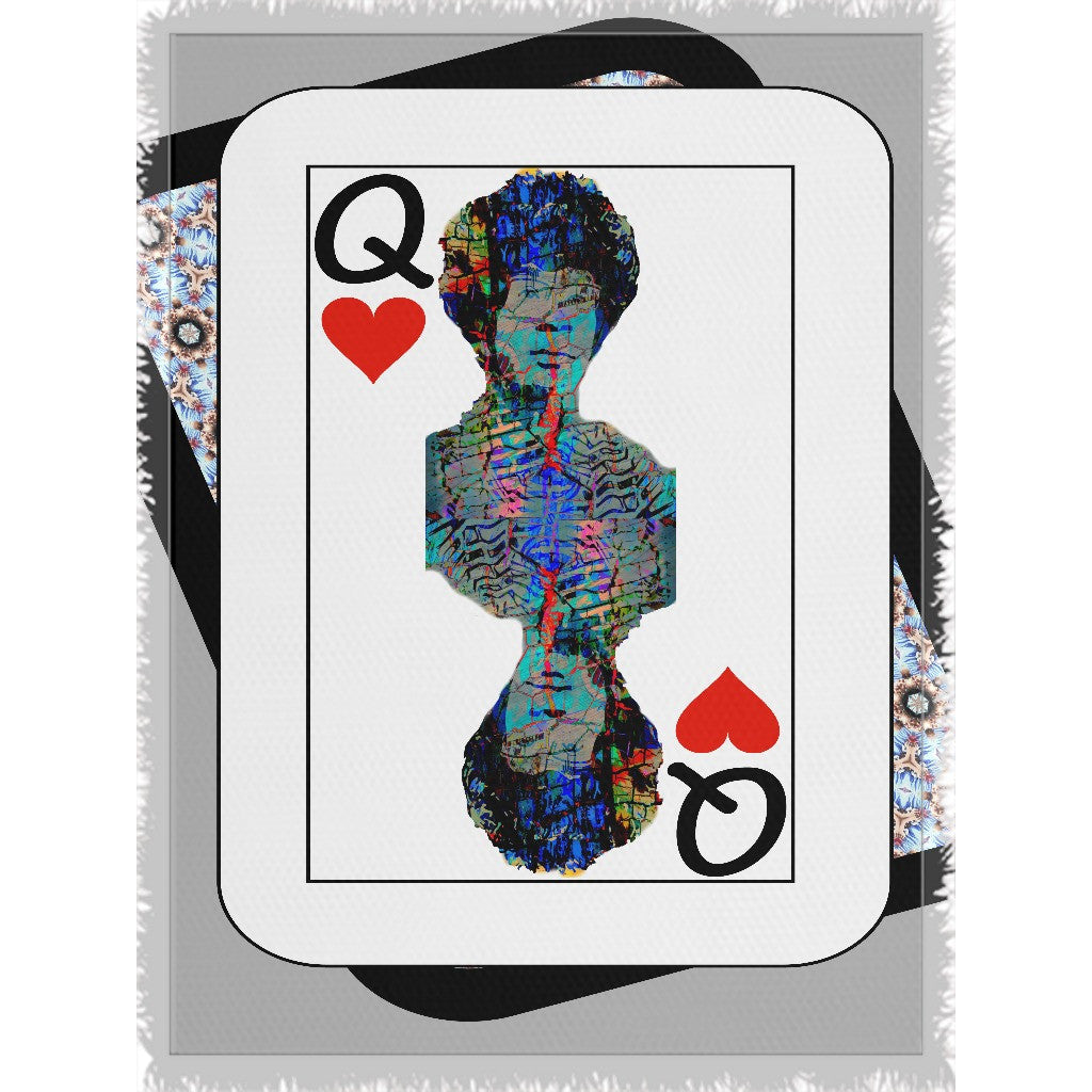 Play Your Hand...Queen Heart No. 2 Woven Blanket