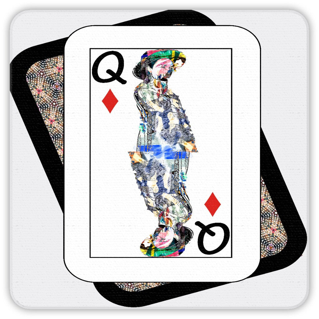 Play Your Hand...Queen Diamond No. 4 Coaster Set