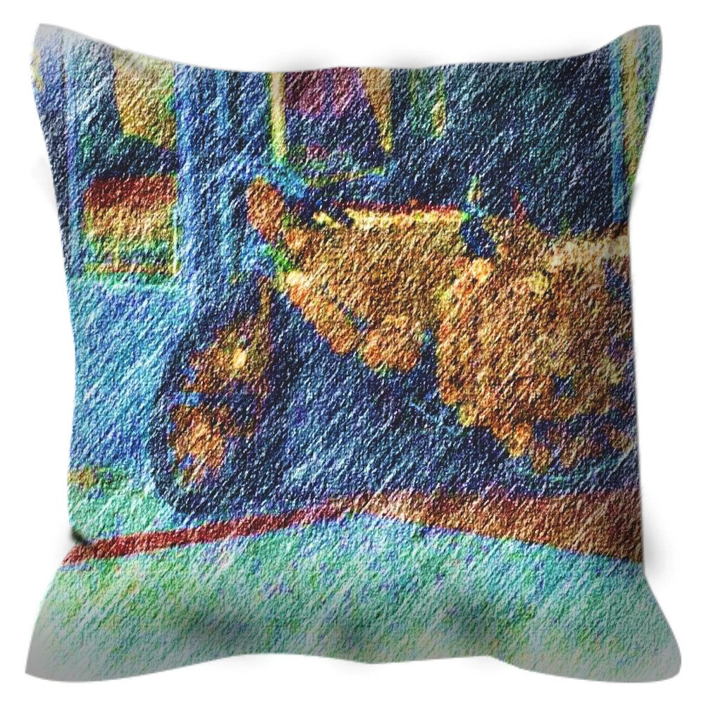 Street Scene West End Throw Pillow