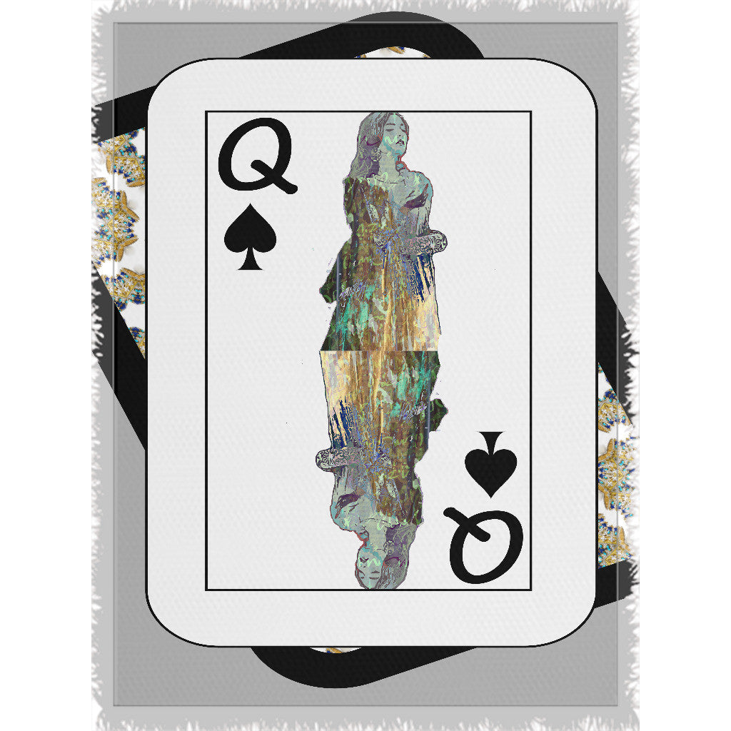 Play Your Hand...Queen Spade No. 3 Woven Blanket
