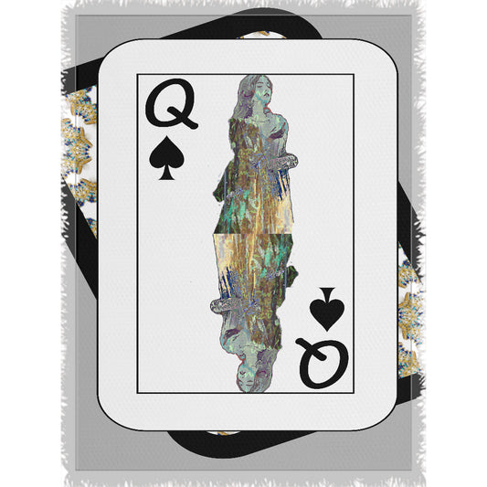 Play Your Hand...Queen Spade No. 3 Woven Blanket