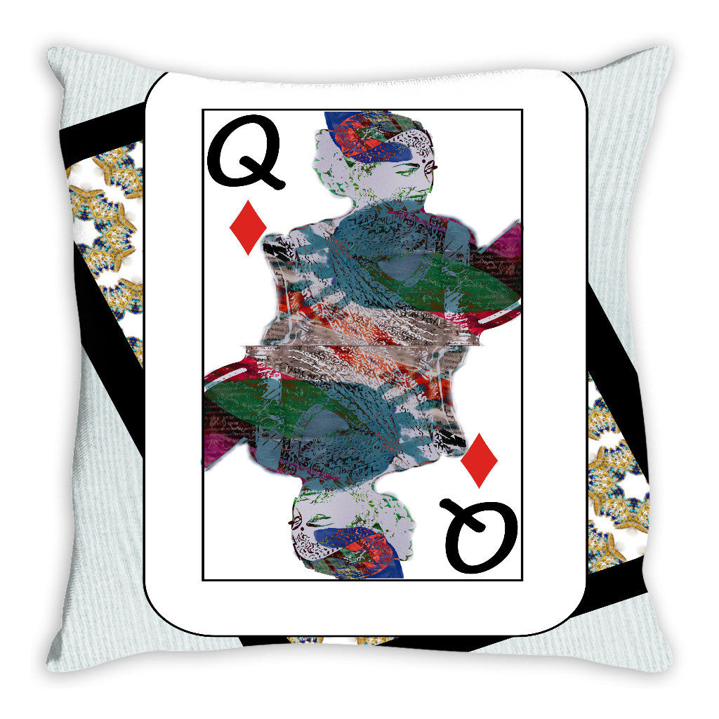 Play Your Hand...Queen Diamond No. 3 Throw Pillow