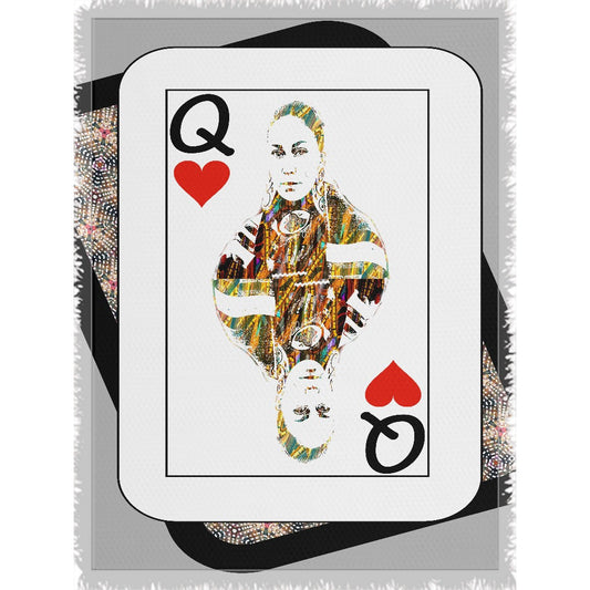 Play Your Hand...Queen Heart No. 4 Woven Blanket