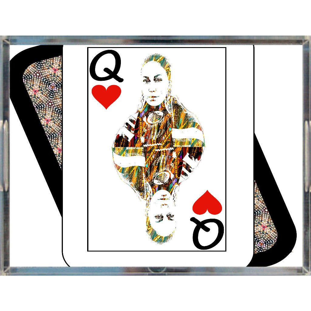 Play Your Hand...Queen Heart No. 4 Acrylic Tray