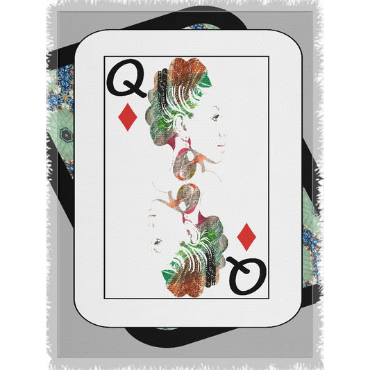 Play Your Hand...Queen Diamond No. 1 Woven Blanket