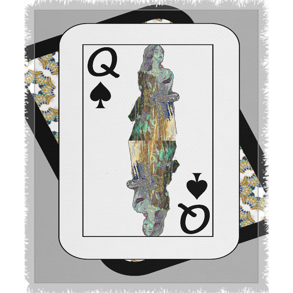 Play Your Hand...Queen Spade No. 3 Woven Blanket