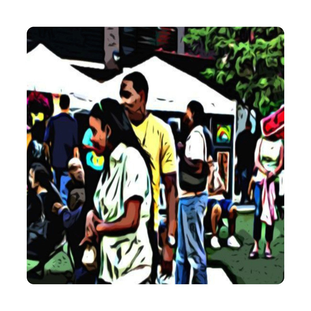 Street Scene No. 2 Pouf