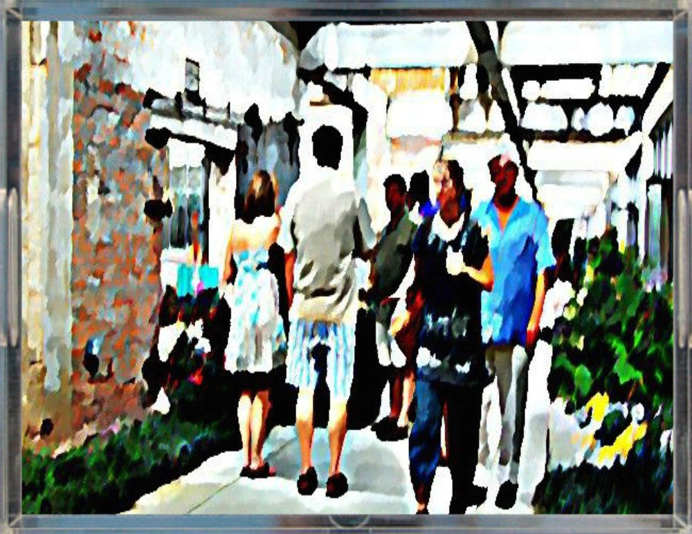 Street Scene No. 3 Acrylic Tray