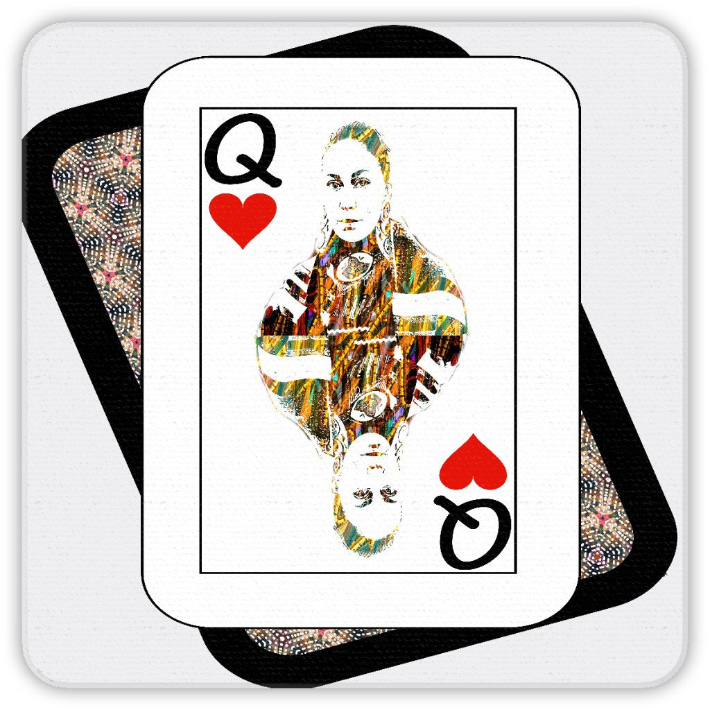 Play Your Hand...Queen Heart No. 4 Coaster Set