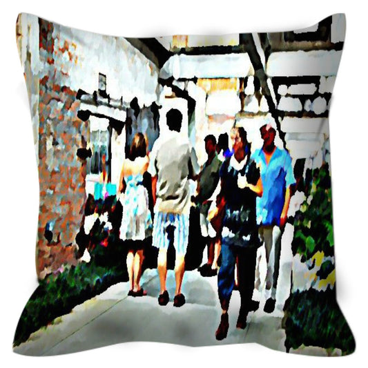 Street Scene No. 3 Throw Pillow