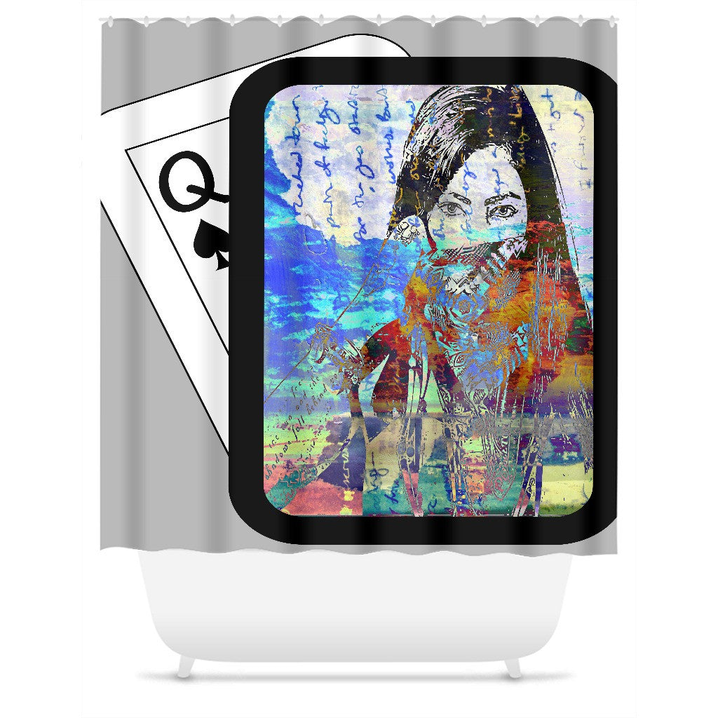 Play Your Hand...Watch Your Back No. 4 Shower Curtain
