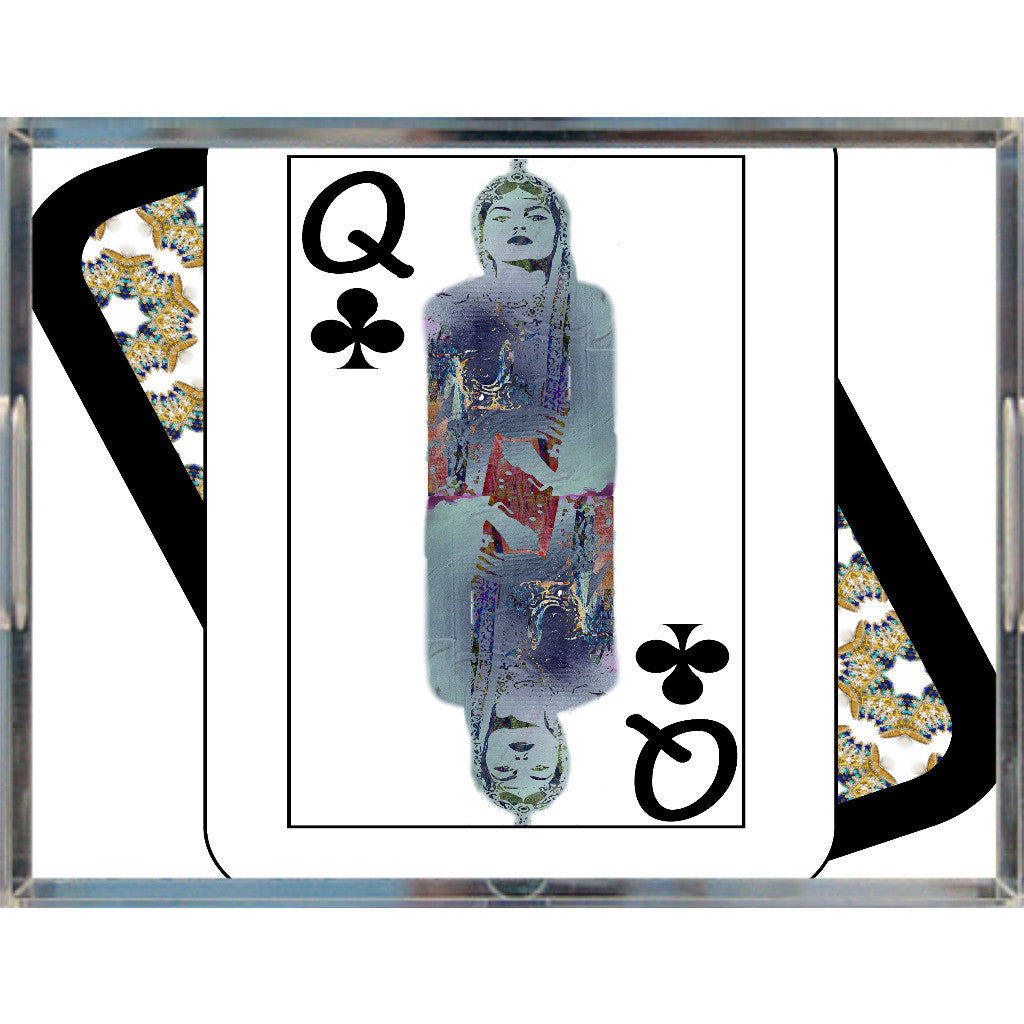 Play Your Hand...Queen Club No. 3 Acrylic Tray