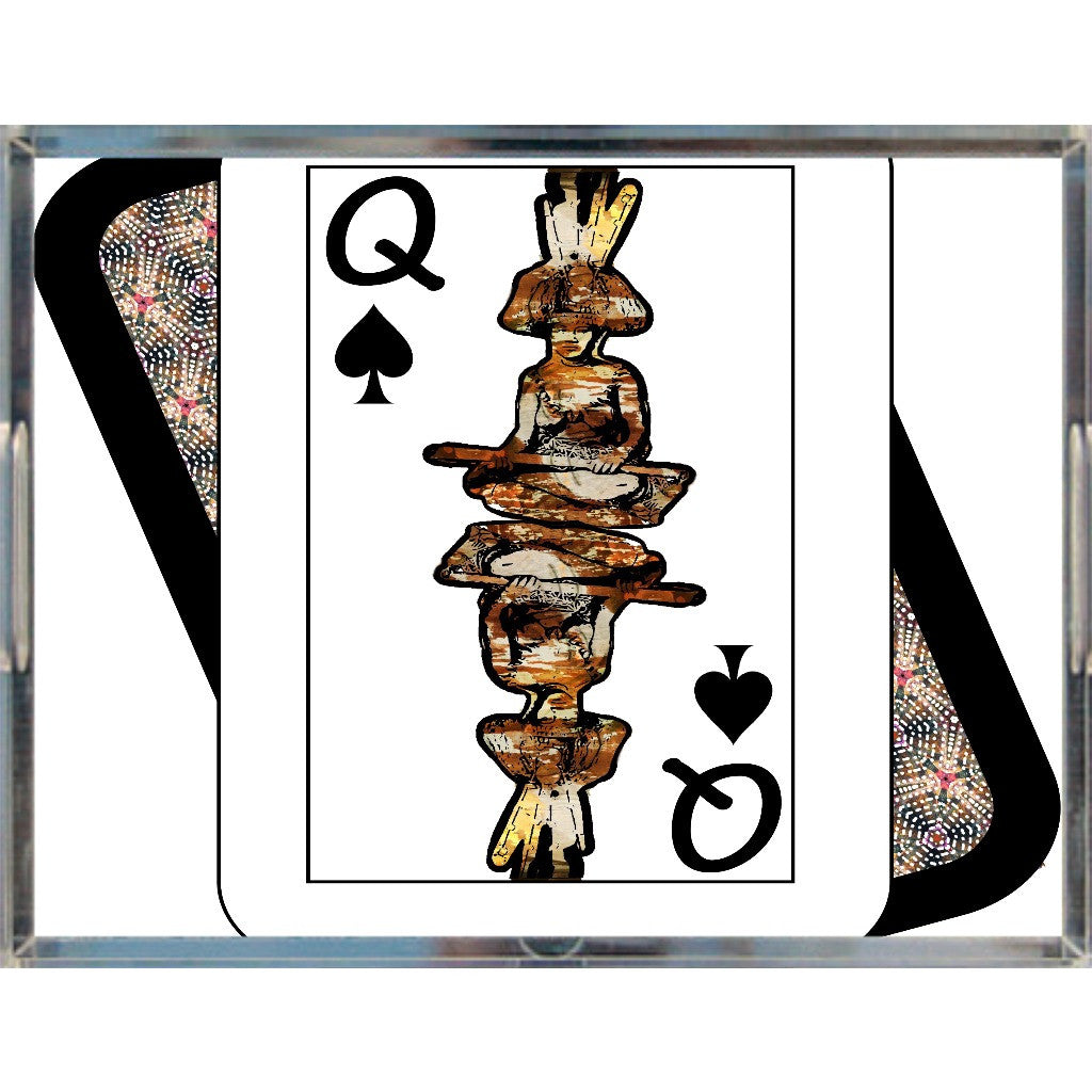 Play Your Hand...Queen Spade No. 4 Acrylic Tray