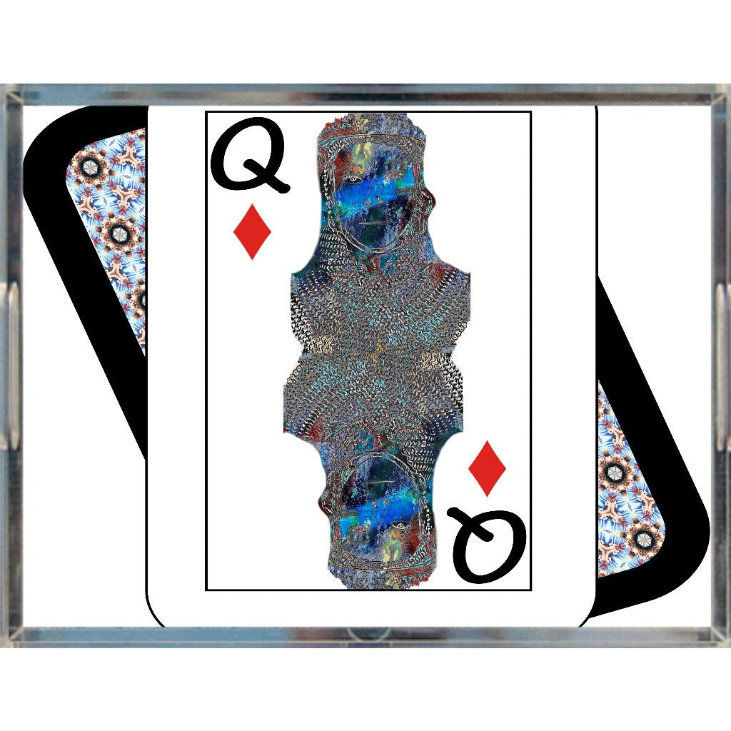 Play Your Hand...Queen Diamond No. 2 Acrylic Tray