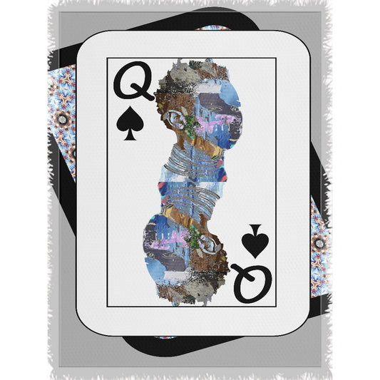 Play Your Hand...Queen Spade No. 2 Woven Blanket