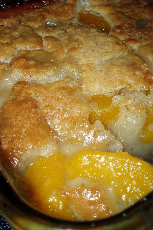 3 Piece Food Recipes:  Peach Cobbler