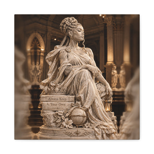Always Keep Your Own - Braided Updo Marble Statue