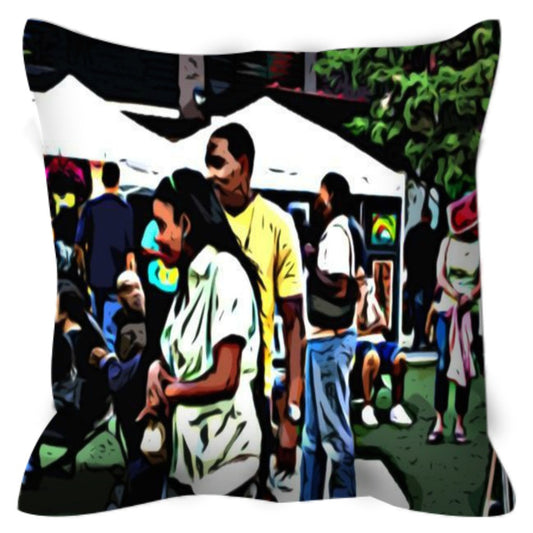 Street Scene No. 2 Throw Pillow