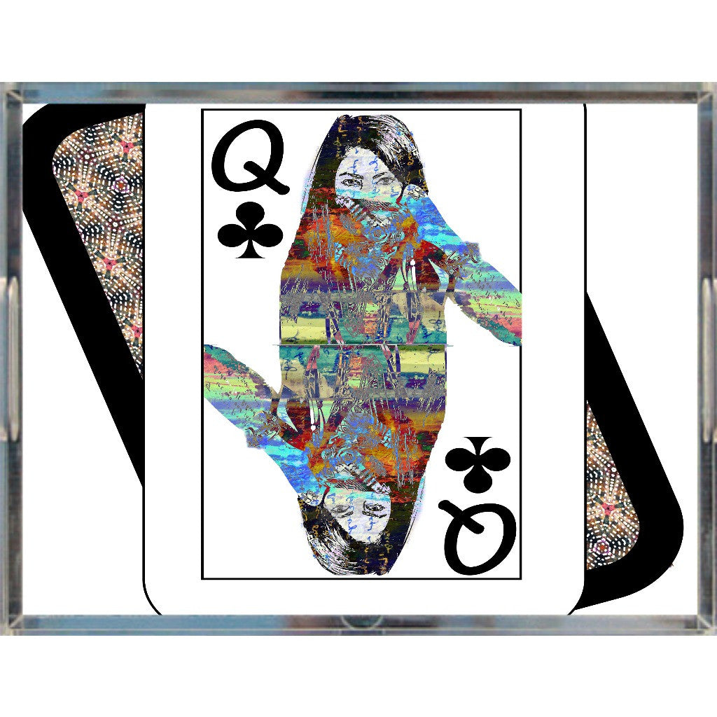 Play Your Hand...Queen Club No. 4 Acrylic Tray