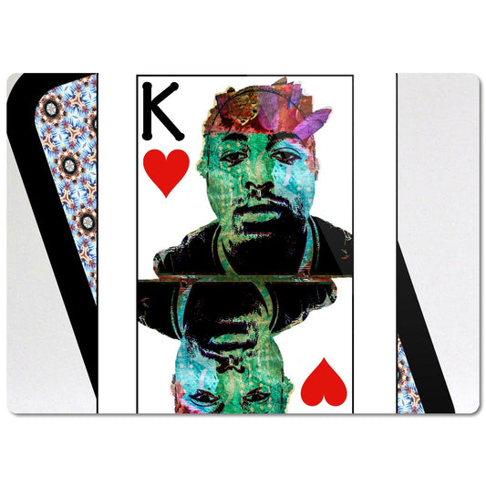 Play Your Hand...King Heart No. 2 Glass Cutting Board