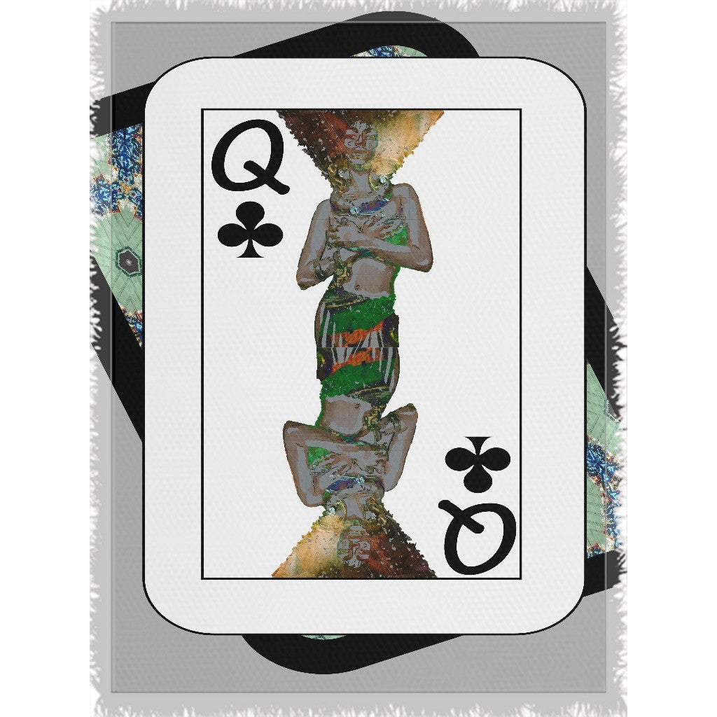 Play Your Hand...Queen Club No. 1 Woven Blanket
