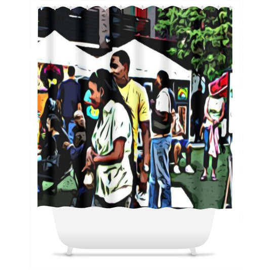 Street Scene No. 2 Shower Curtain