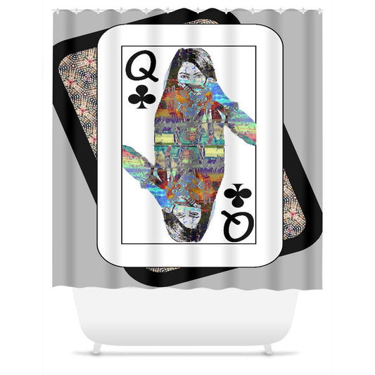 Play Your Hand...Queen Club No. 4 Shower Curtain