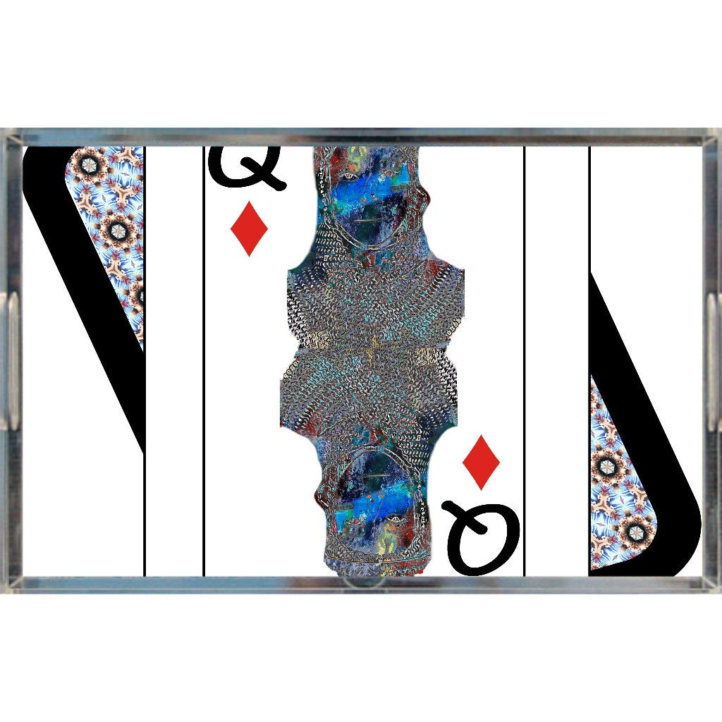Play Your Hand...Queen Diamond No. 2 Acrylic Tray