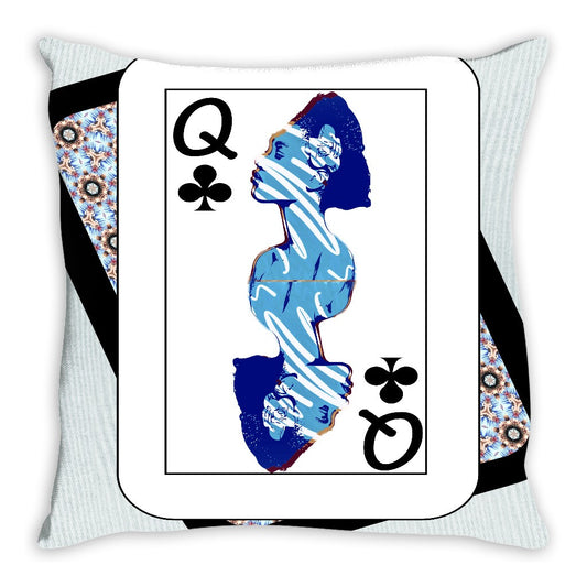 Play Your Hand...Queen Club No. 2 Throw Pillow