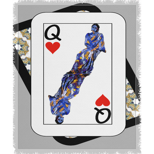 Play Your Hand...Queen Heart No. 3 Woven Blanket