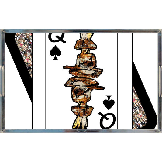 Play Your Hand...Queen Spade No. 4 Acrylic Tray
