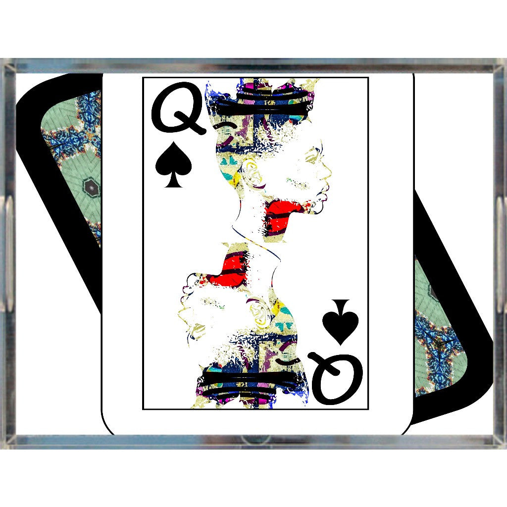 Play Your Hand...Queen Spade No. 1 Acrylic Tray