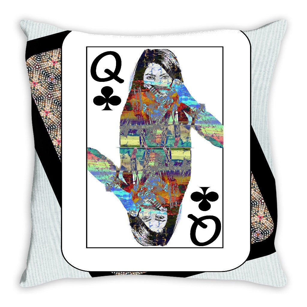 Play Your Hand...Queen Club No. 4 Throw Pillow