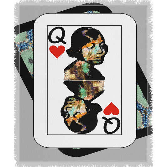 Play Your Hand...Queen Heart No. 1 Woven Blanket