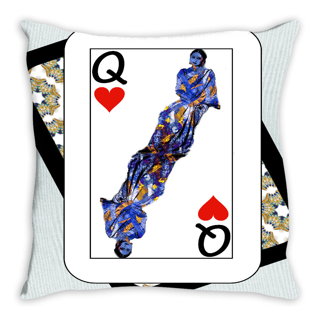 Play Your Hand...Queen Heart No. 3 Throw Pillow
