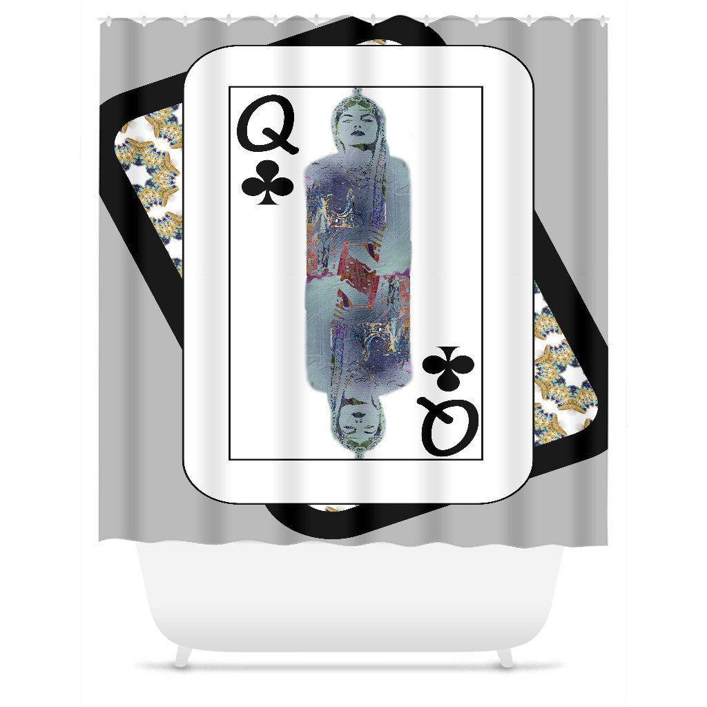 Play Your Hand...Queen Club No. 3 Shower Curtain