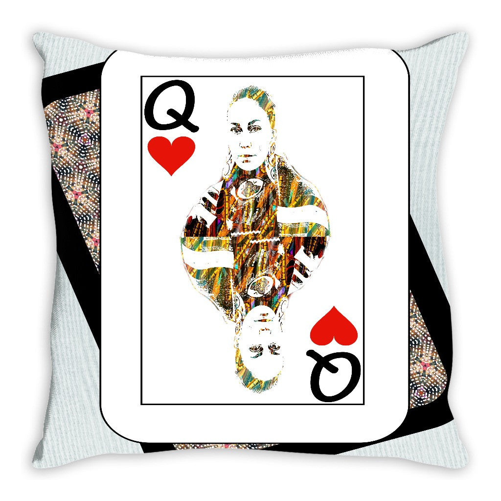 Play Your Hand...Queen Heart No. 4 Throw Pillow